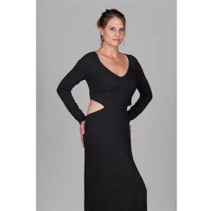 Black Cut Out Maxi Dress